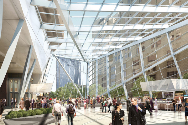 Boston Properties Gets Design Ok For Glass Atrium At 100 Federal