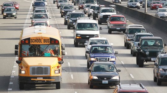 Metropolitan Seattle's heavy traffic is seen in Seattle, Wash.