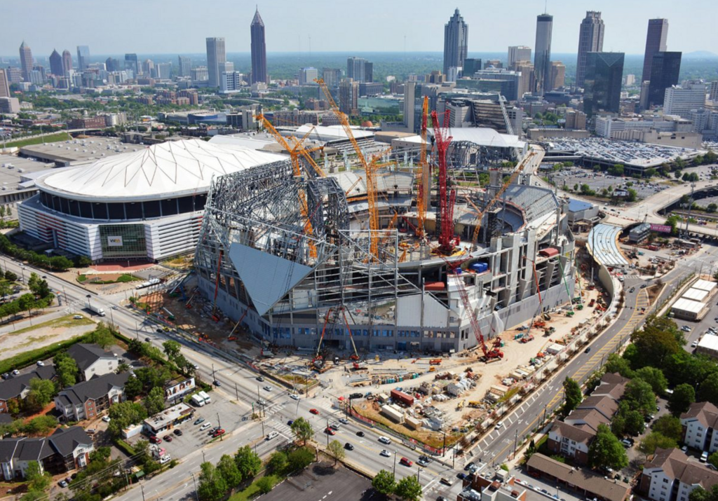 First Seats Installed at Mercedes-Benz Stadium - Football Stadium Digest