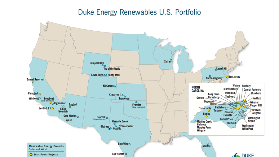 Renewable energy giant Duke Energy - Duke Renewable Energy Map*900xx1793 1011 0 0 