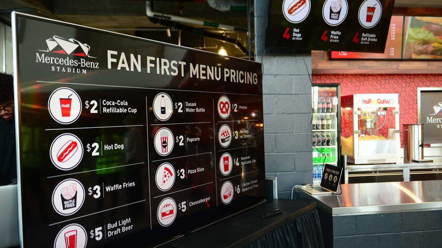 Atlanta Falcons to lower concession prices