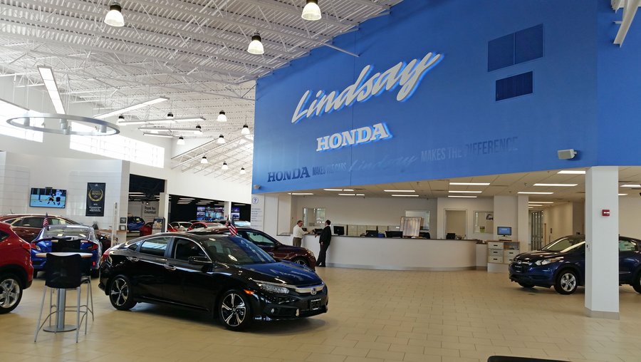 Lindsay Honda's new dealership the largest Honda store in Ohio has a museum, live trees and