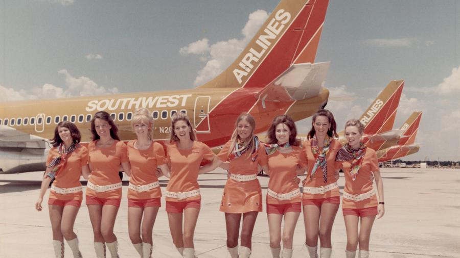 Southwest Airlines flight attendants in 1971.